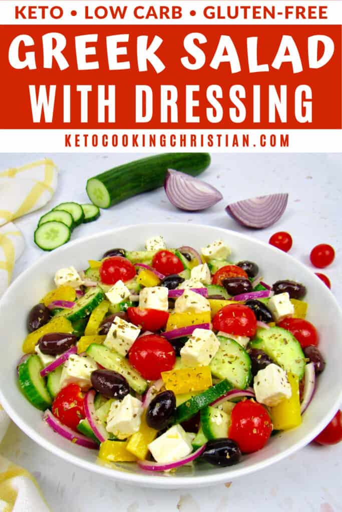 Keto Greek Salad With Dressing Keto Cooking Christian