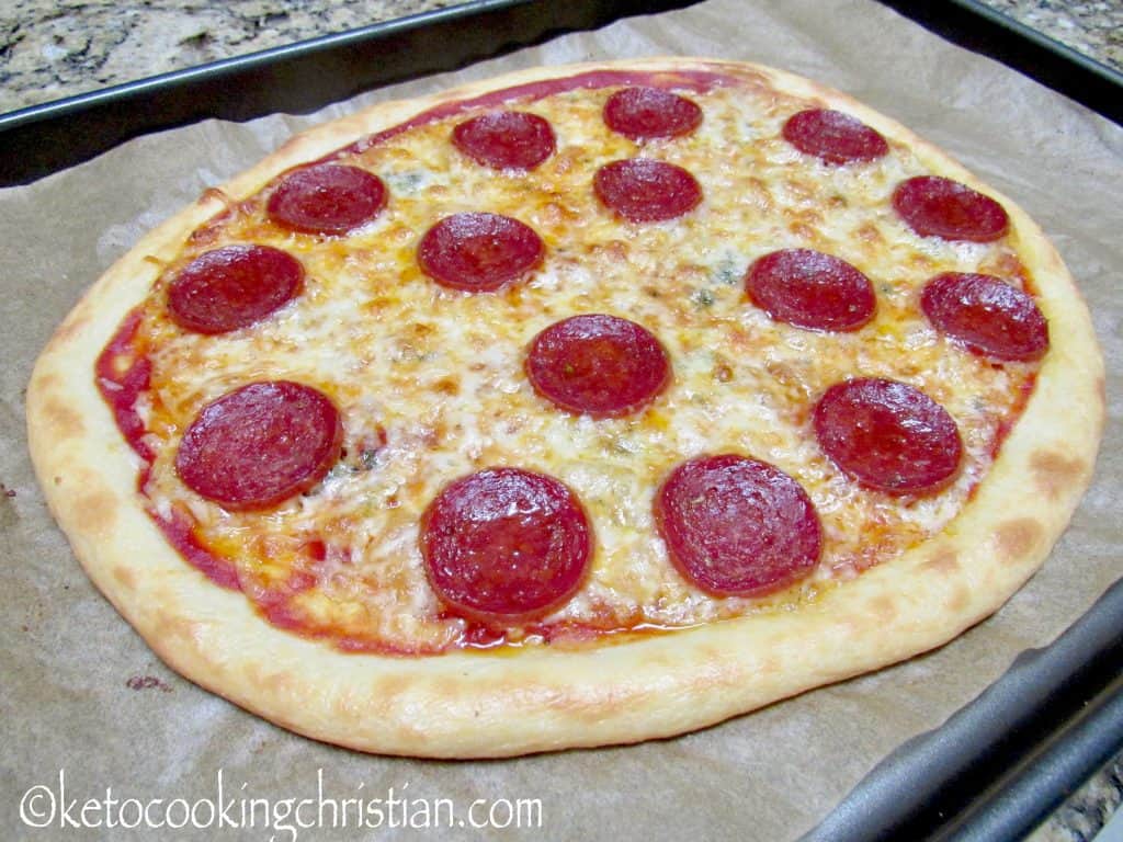 Fathead Pepperoni Pizza Keto, Low Carb & Gluten Free Keto Cooking