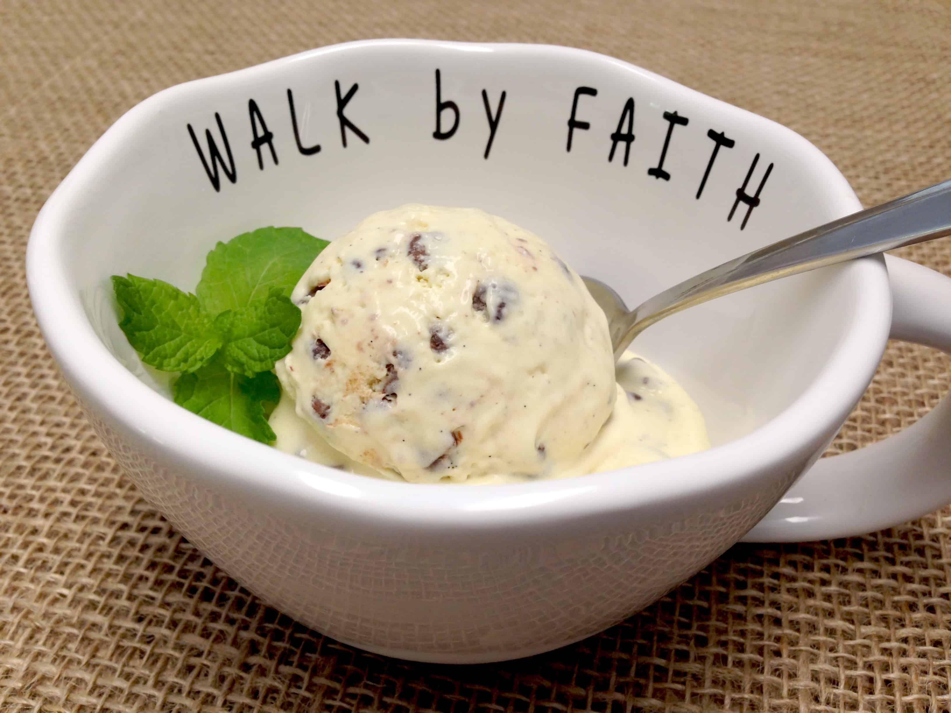 Vanilla Chocolate Chip Ice Cream Keto and Low Carb Keto Cooking