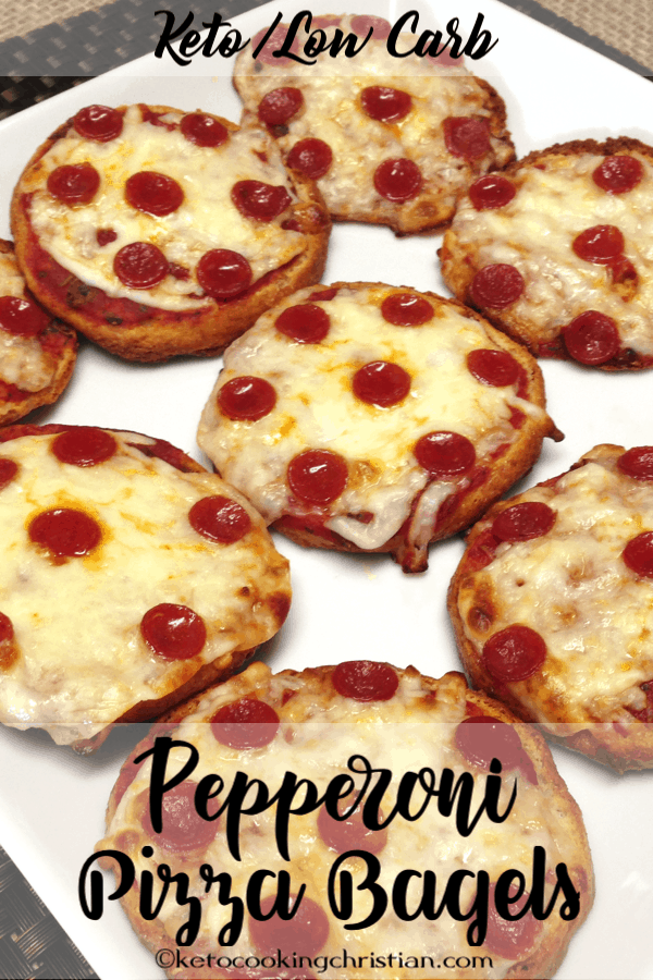 Pepperoni Pizza Bagels - Keto and Low Carb