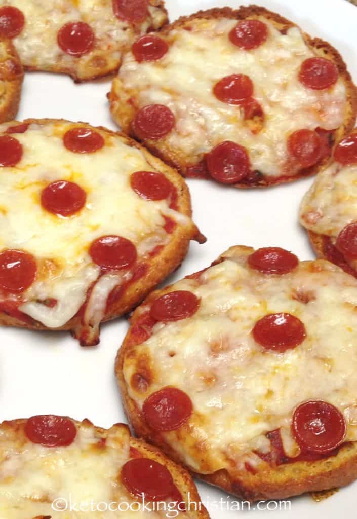 Pepperoni Pizza Bagels - Keto and Low Carb