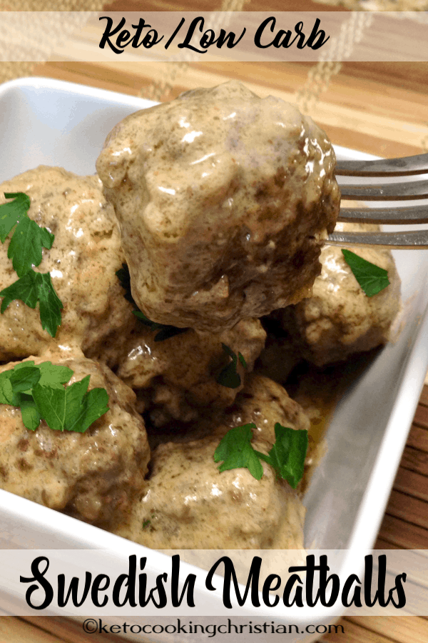 Swedish Meatballs - Keto and Low Carb These Swedish Meatballs are a classic comfort food in an easy to make, Low Carb and Keto friendly version! #ketorecipes #keto #lowcarb #ketodiet #ketogenicdiet #lowcarbmeatballs #ketogenic #lowcarbswedishmeatballs #lowcarbrecipes #lchf #glutenfree #ketomeatballs #ketocookingchristian