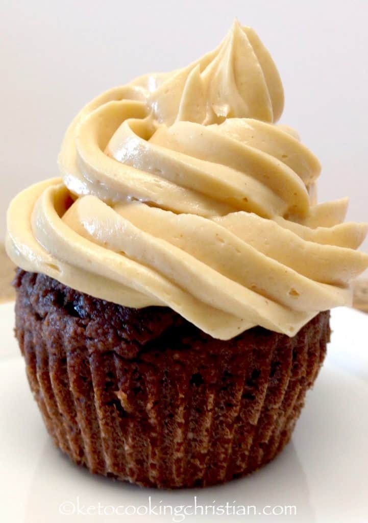 Chocolate Cupcakes with Peanut Butter Frosting- Keto, Low Carb & Gluten Free
