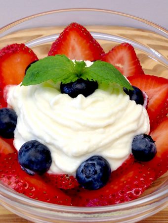 Berries & Cream 2 Minute Dessert - Keto and Low Carb