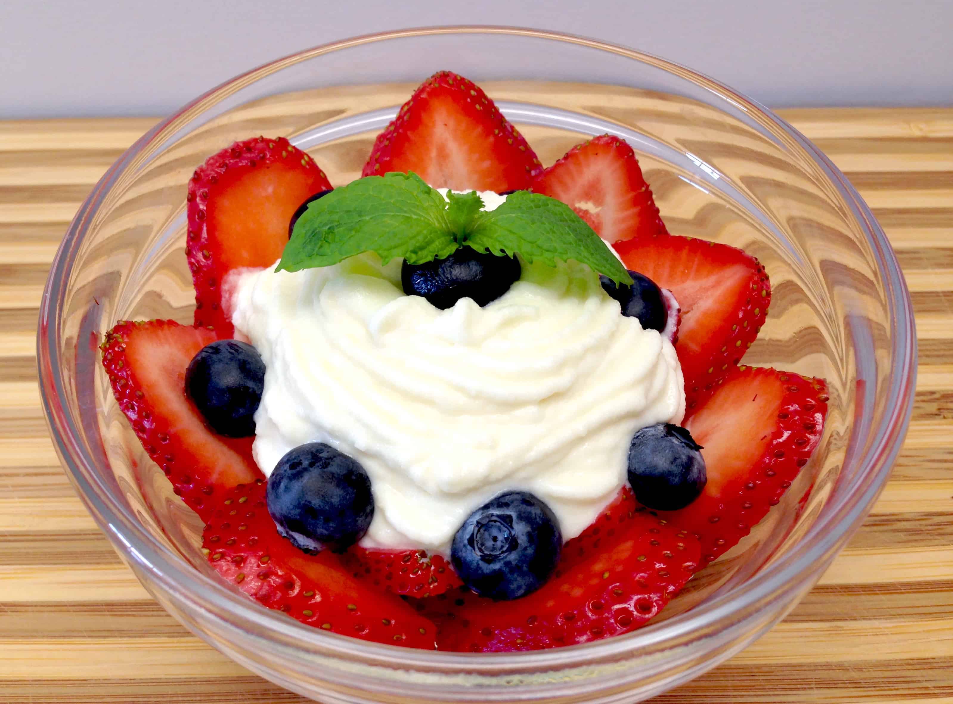 Berries & Cream 2 Minute Dessert - Keto and Low Carb