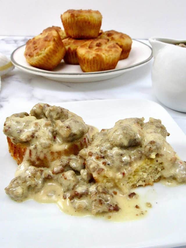 Keto Biscuits and Sausage Gravy