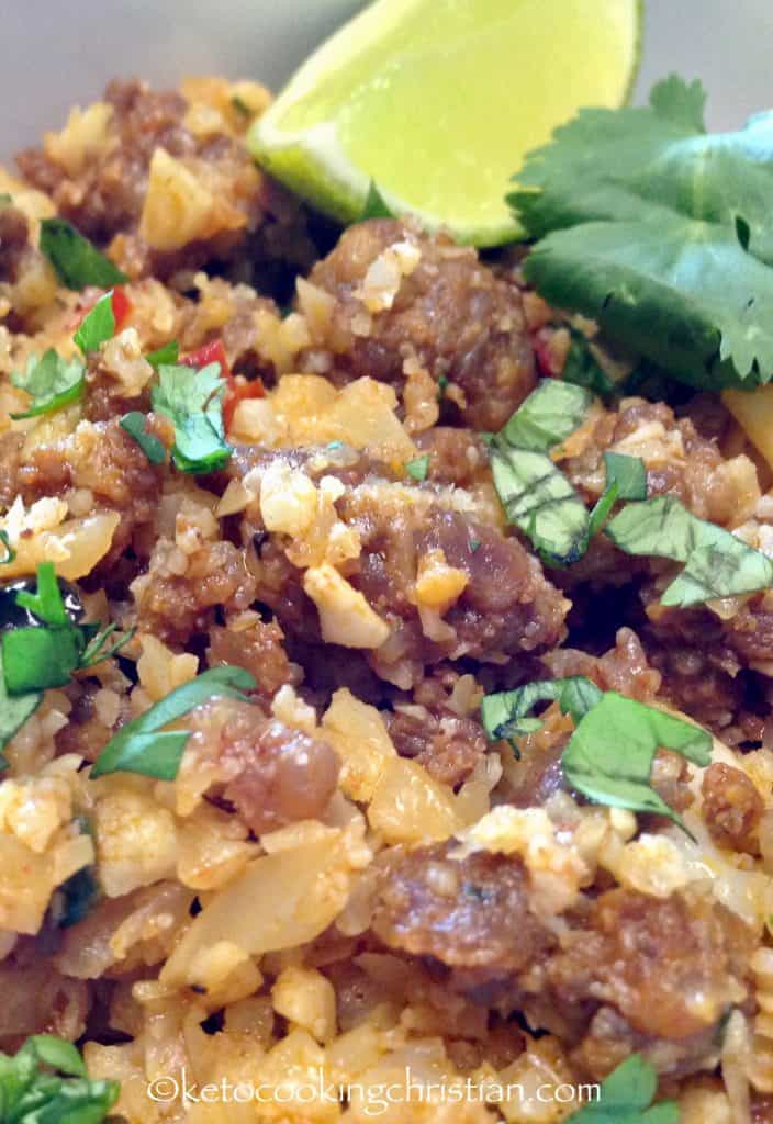 Chorizo & Pepper Cauliflower Rice - Keto and Low Carb