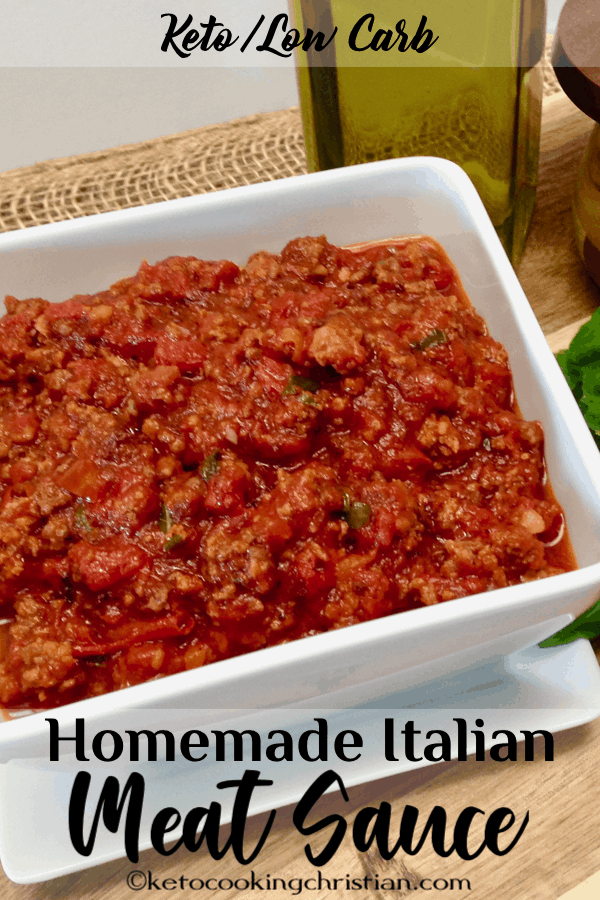 Homemade Italian Meat Sauce - Keto and Low Carb - Keto Cooking Christian