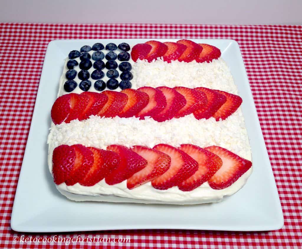 flag cake keto and low carb