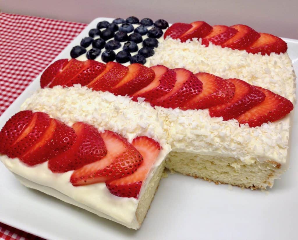 American Flag Cake - Keto, Low Carb & Gluten Free
