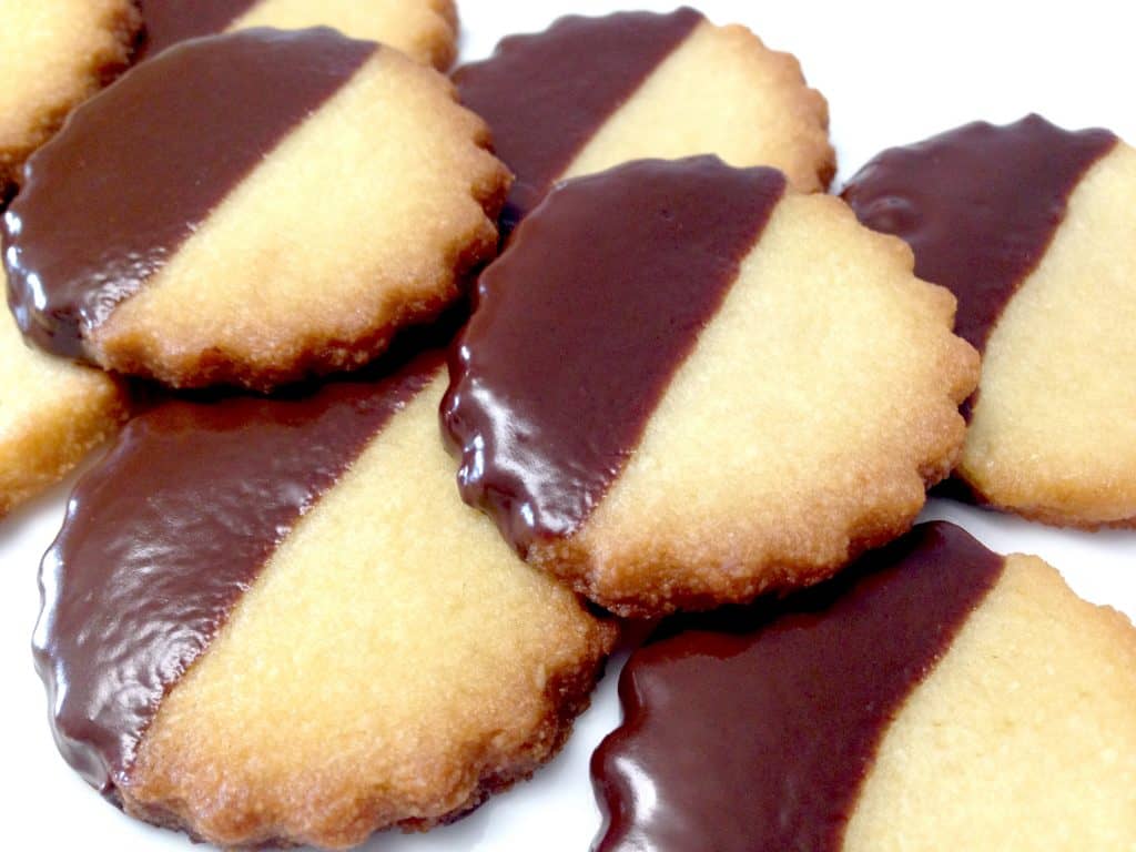 Chocolate Dipped Shortbread Cookies - Keto, Low Carb & Gluten Free