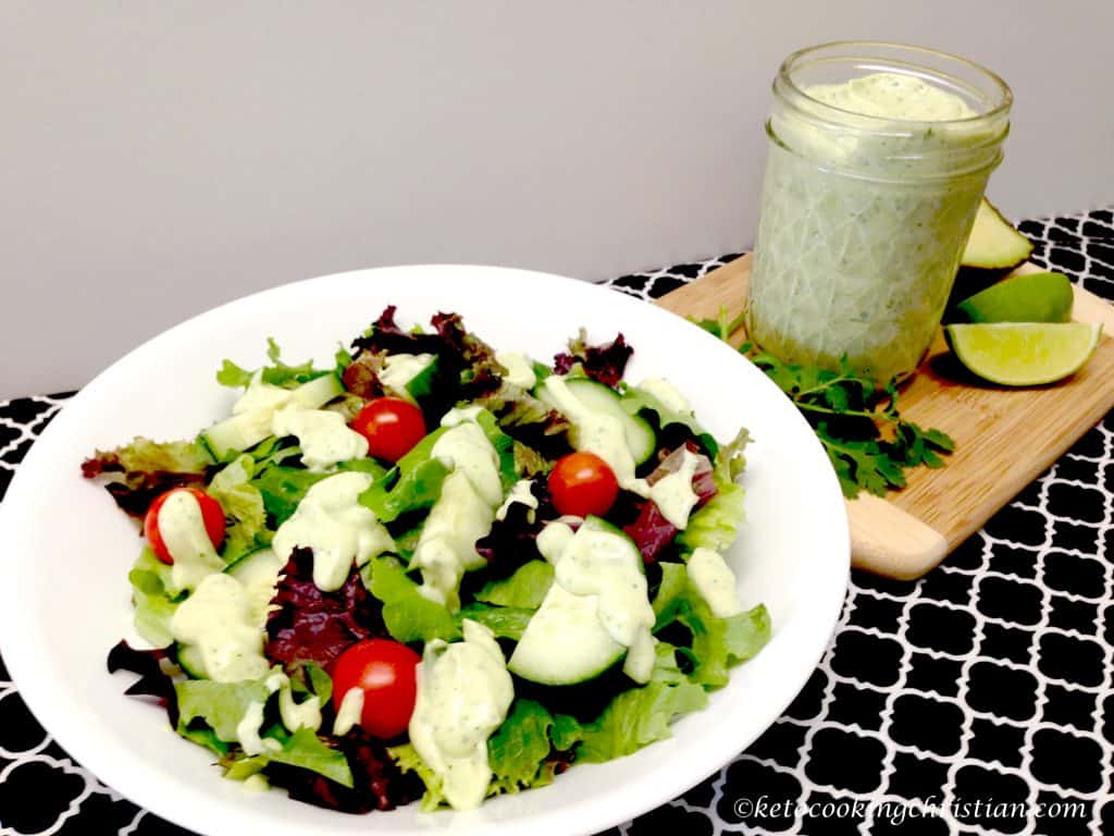 Avocado Lime Cilantro Ranch Dressing & Dip Keto and Low Carb Keto