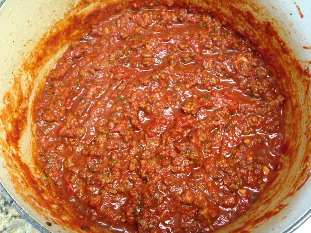 homemade Italian meat sauce keto low carb