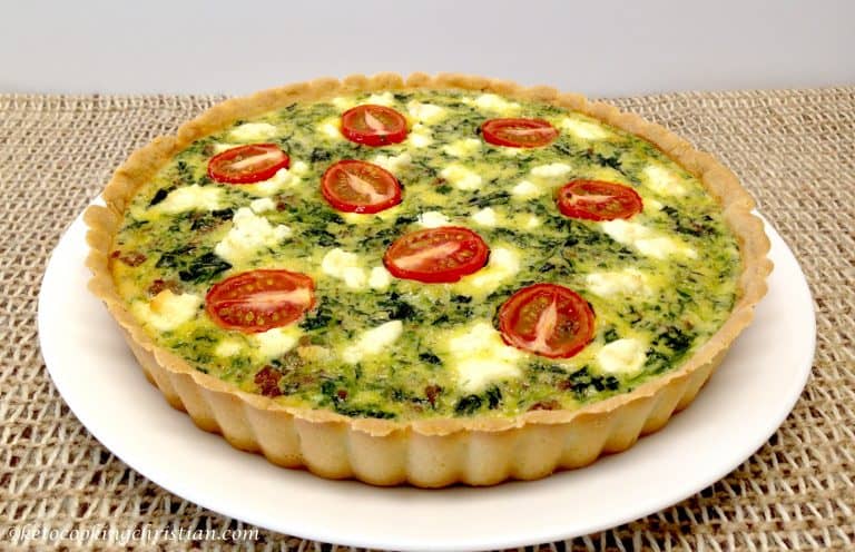 Italian sausage and spinach quiche keto low carb gluten free