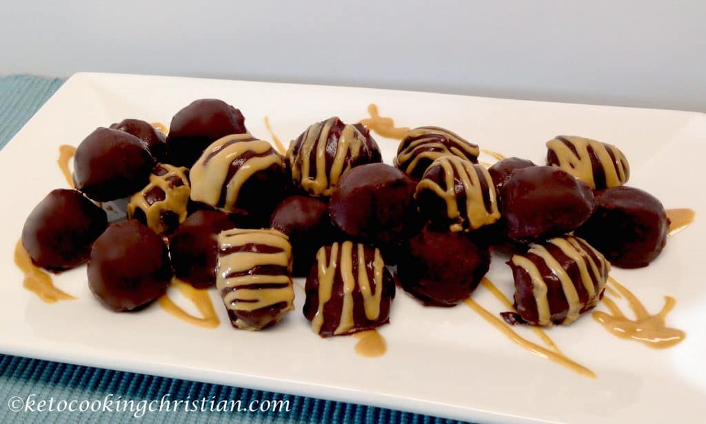 chocolate peanut butter truffle fat bombs keto low carb