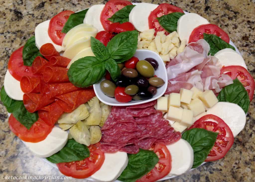 keto antipasto platter