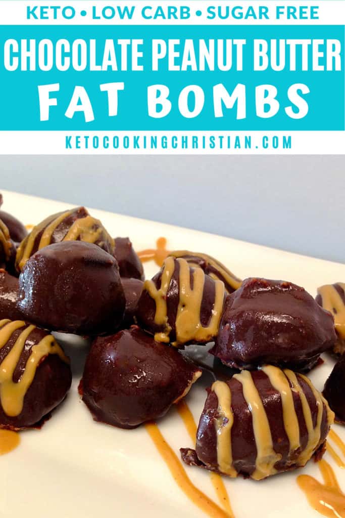 Keto Chocolate Peanut Butter Truffle Fat Bombs