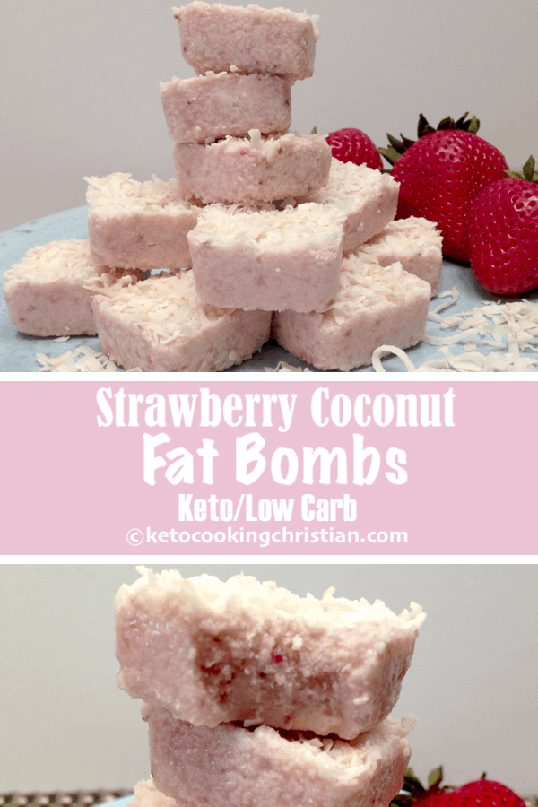 Strawberry Coconut Fat Bombs - Keto and Low Carb - Keto Cooking Christian