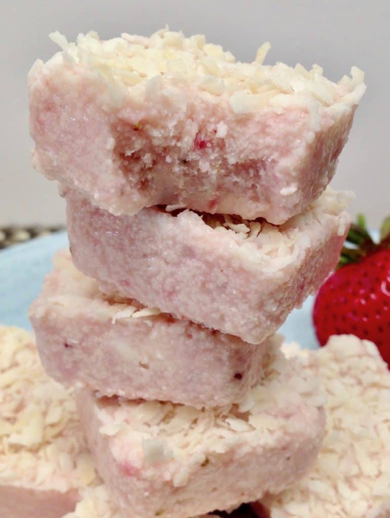 Strawberry Coconut Fat Bombs - Keto and Low Carb