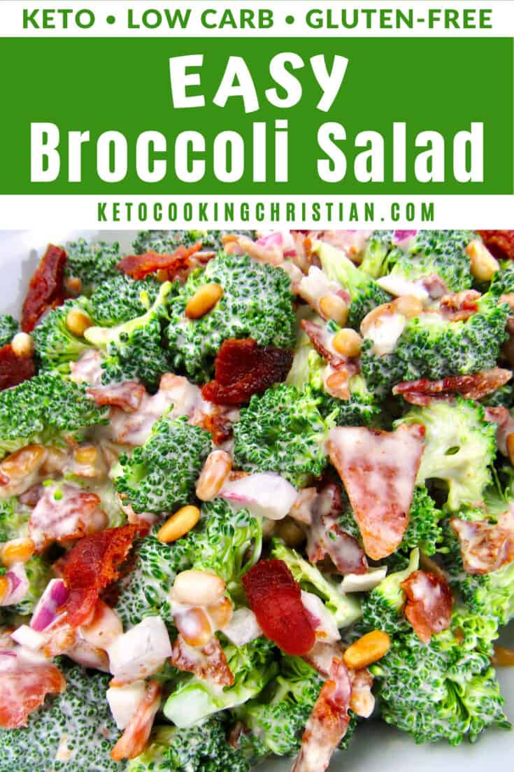 Keto Broccoli Salad With Bacon - Keto Cooking Christian