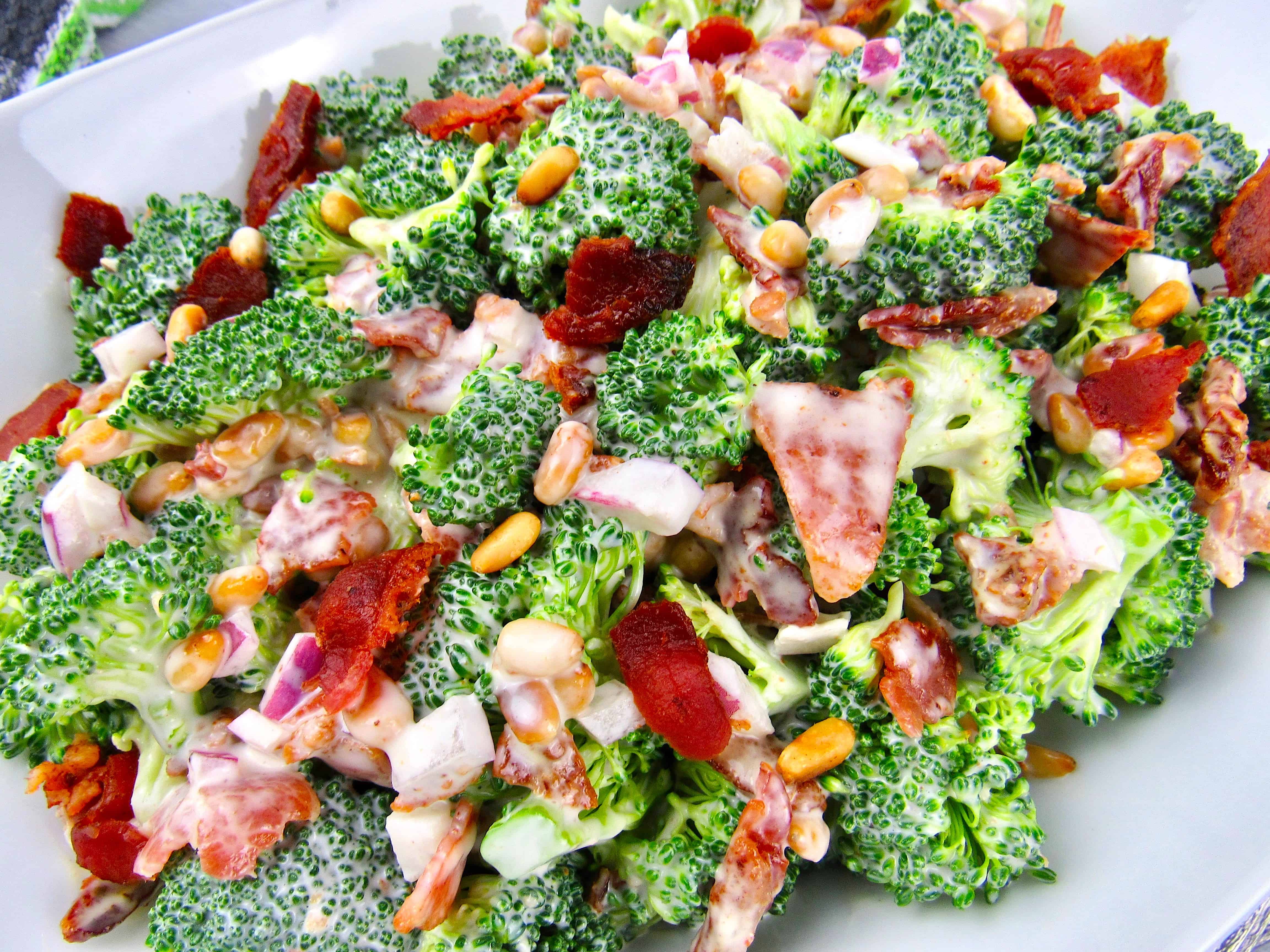 Easy Keto Broccoli Salad With Bacon Keto Cooking Christian