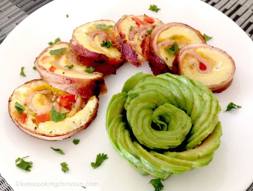 Bacon, Egg & Cheese Pinwheels with Goat Cheese - Keto and Low Carb