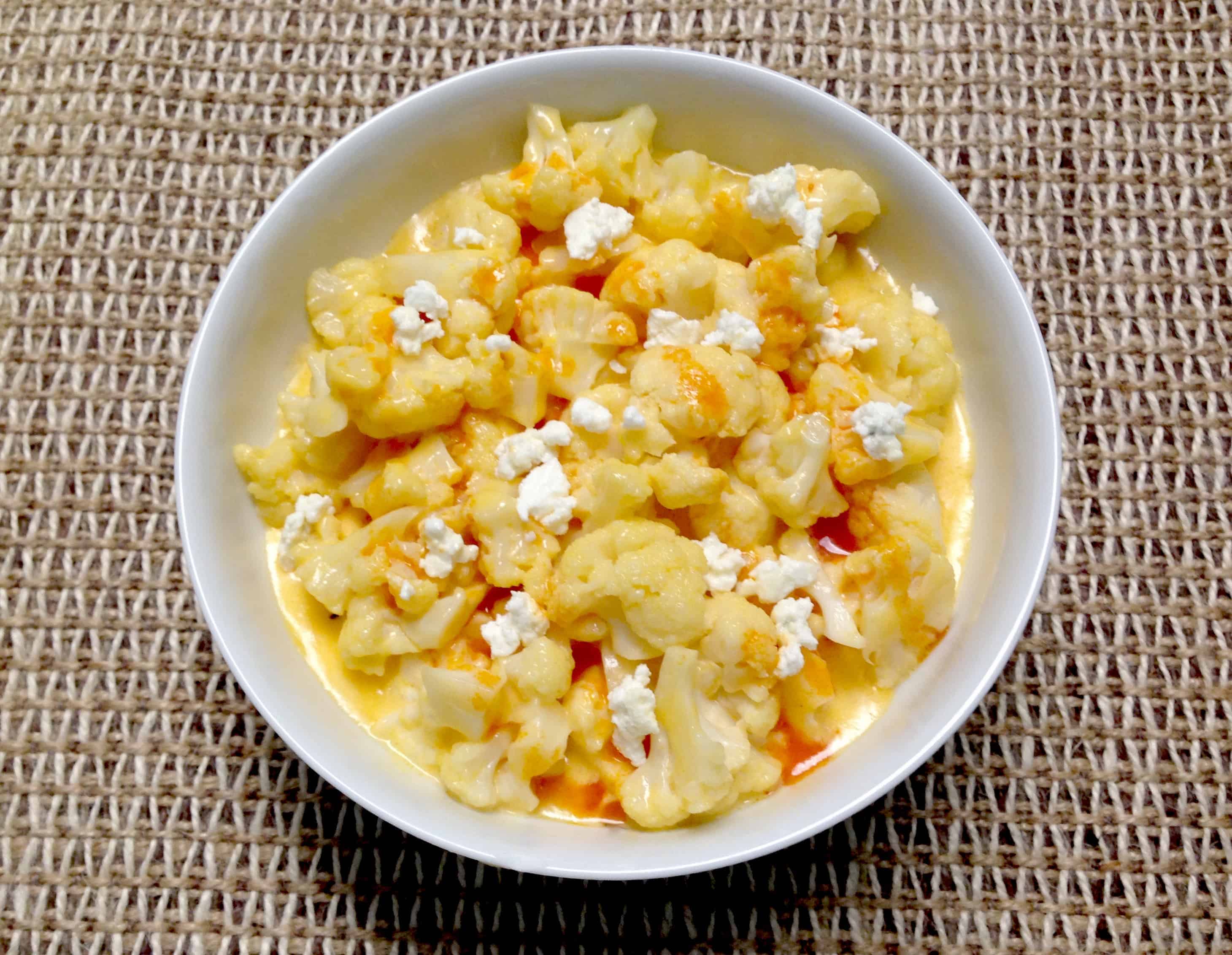 Buffalo Cauliflower "Mac" and Cheese Keto and Low Carb Keto Cooking