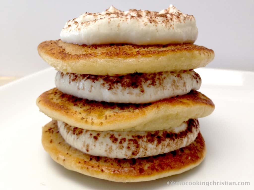 Tiramisu Pancakes - Keto, Low Carb, Sugar & Gluten Free