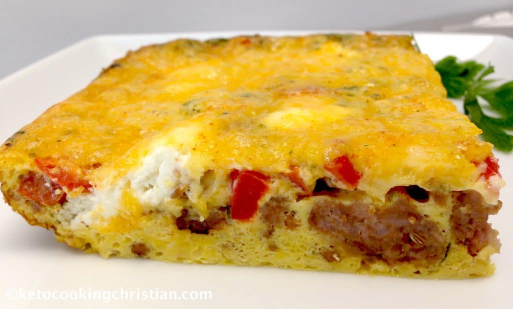Easy Sausage and Pepper Breakfast Casserole - Keto and Low Carb