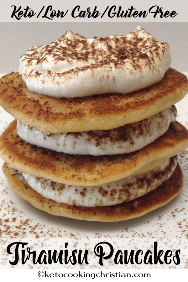 Tiramisu Pancakes - Keto, Low Carb, Sugar & Gluten Free