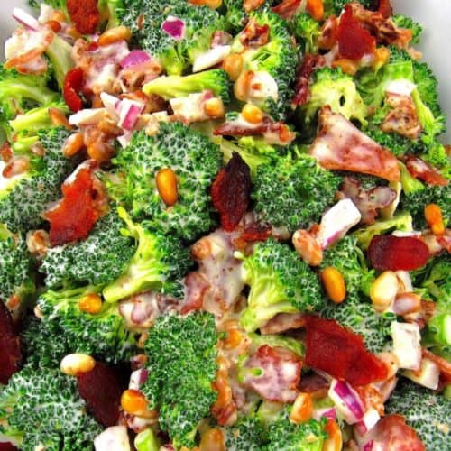 Keto Broccoli Salad With Bacon - Keto Cooking Christian