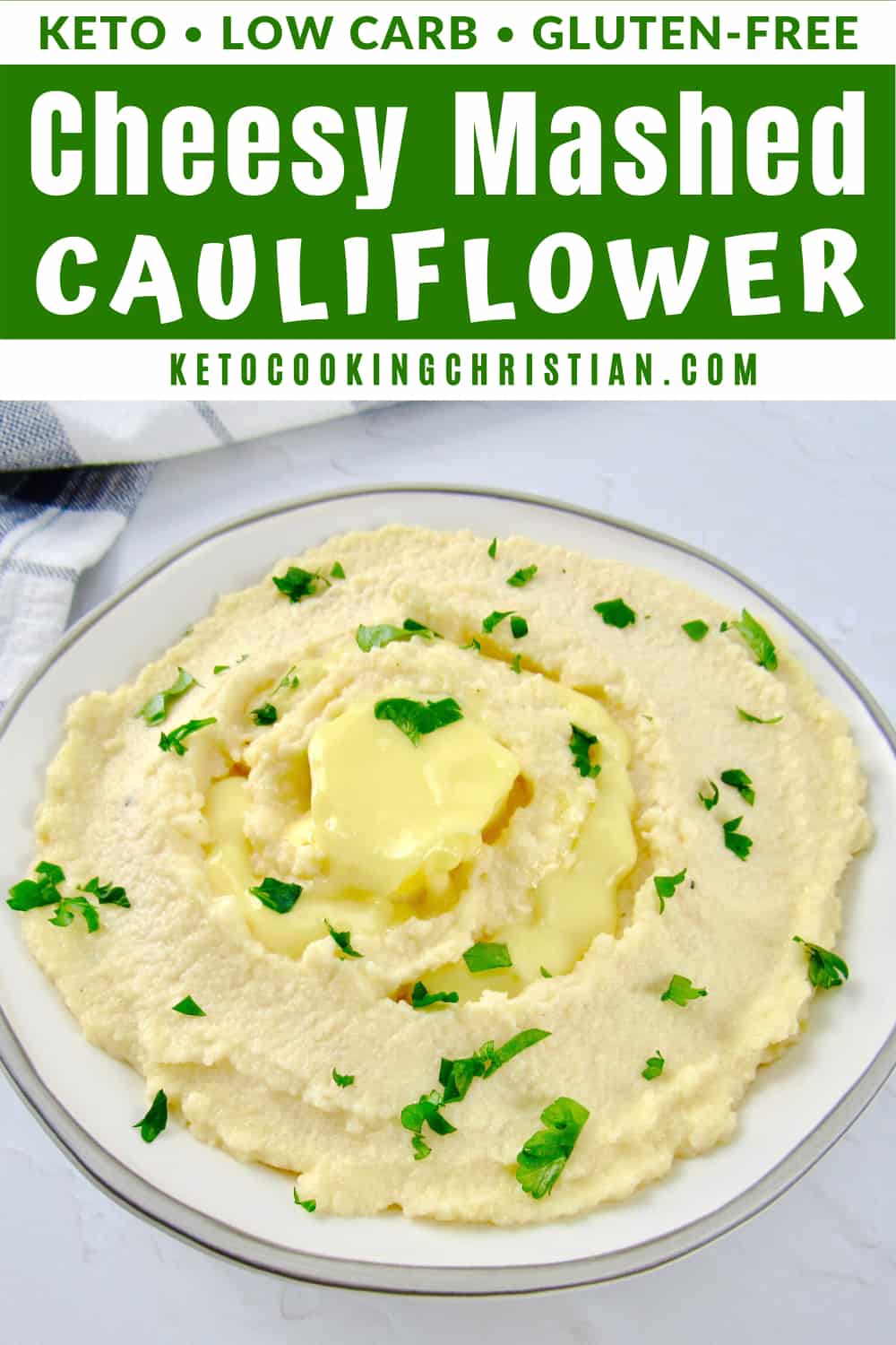 Cheesy Mashed Cauliflower - Keto/Low Carb - Keto Cooking ...