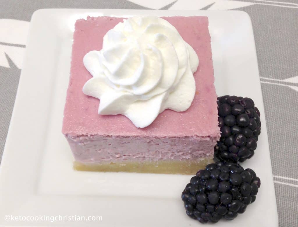 Blackberry Cheesecake Bars - Keto, Low Carb & Gluten Free