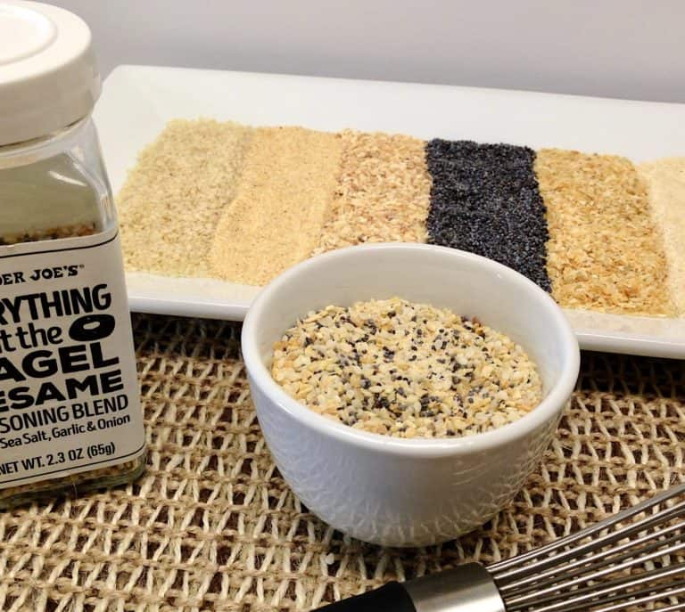 Everything Bagel Seasoning in white bowl