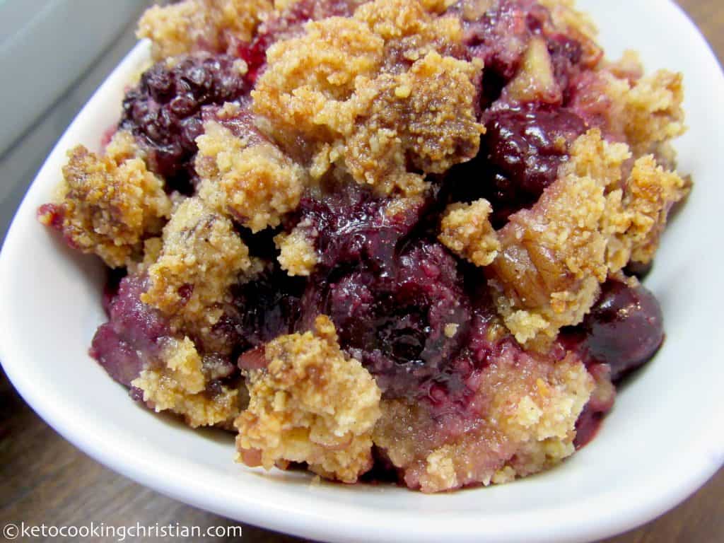 Mixed Berry Crumble Keto Low Carb Gluten Free Keto Cooking Christian