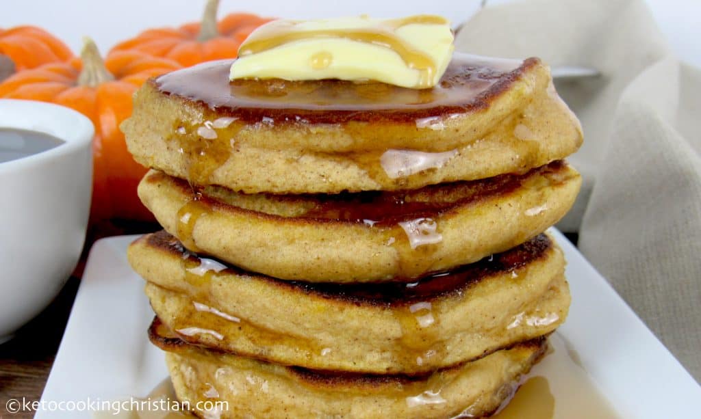 Fluffy Pumpkin Pancakes - Keto, Low Carb & Gluten Free