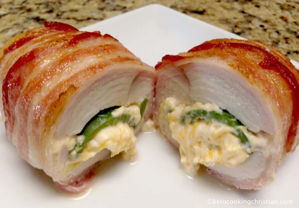 Bacon Wrapped Jalapeño Popper Chicken - Keto and Low Carb
