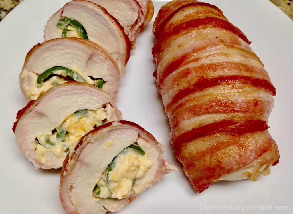 Bacon Wrapped Jalapeño Popper Chicken - Keto and Low Carb