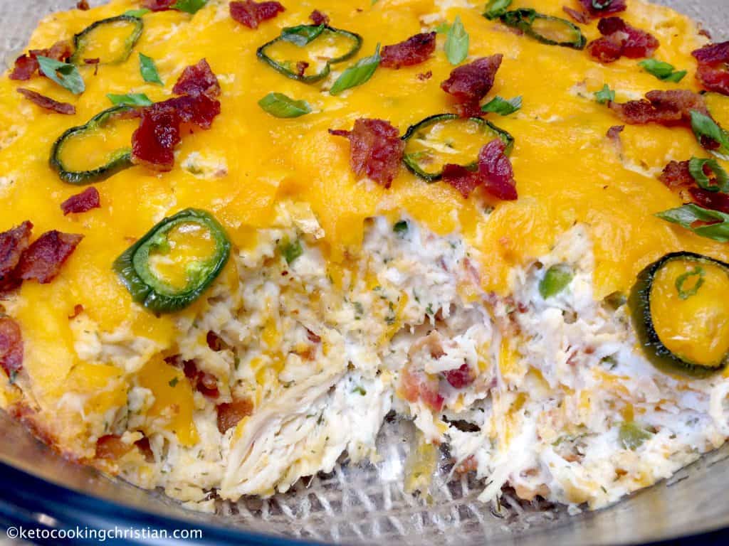 Jalapeño Popper Chicken Dip - Keto and Low Carb