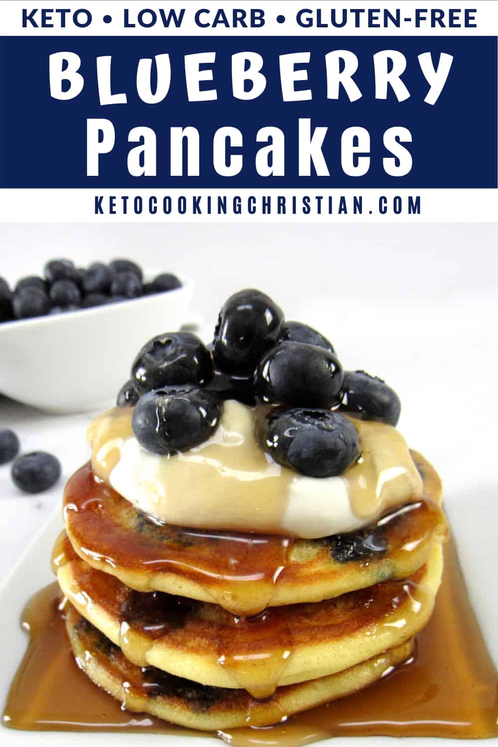 Keto Blueberry Pancakes -Gluten Free - Keto Cooking Christian