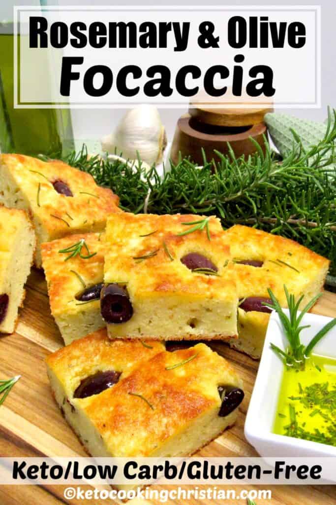 PIN Rosemary and Kalamata Olive Focaccia - Keto, Low Carb & Gluten Free