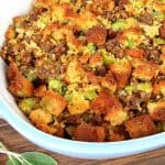 sausage stuffing in casserole dish