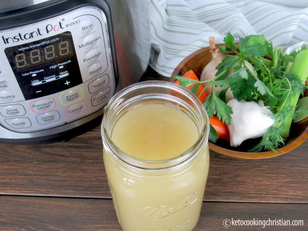 One Hour Homemade Chicken Stock - Instant Pot / Pressure Cooker