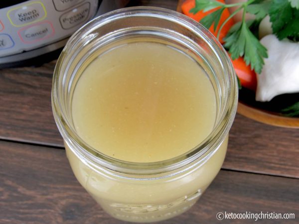 One Hour Homemade Chicken Stock - Instant Pot / Pressure Cooker - Keto