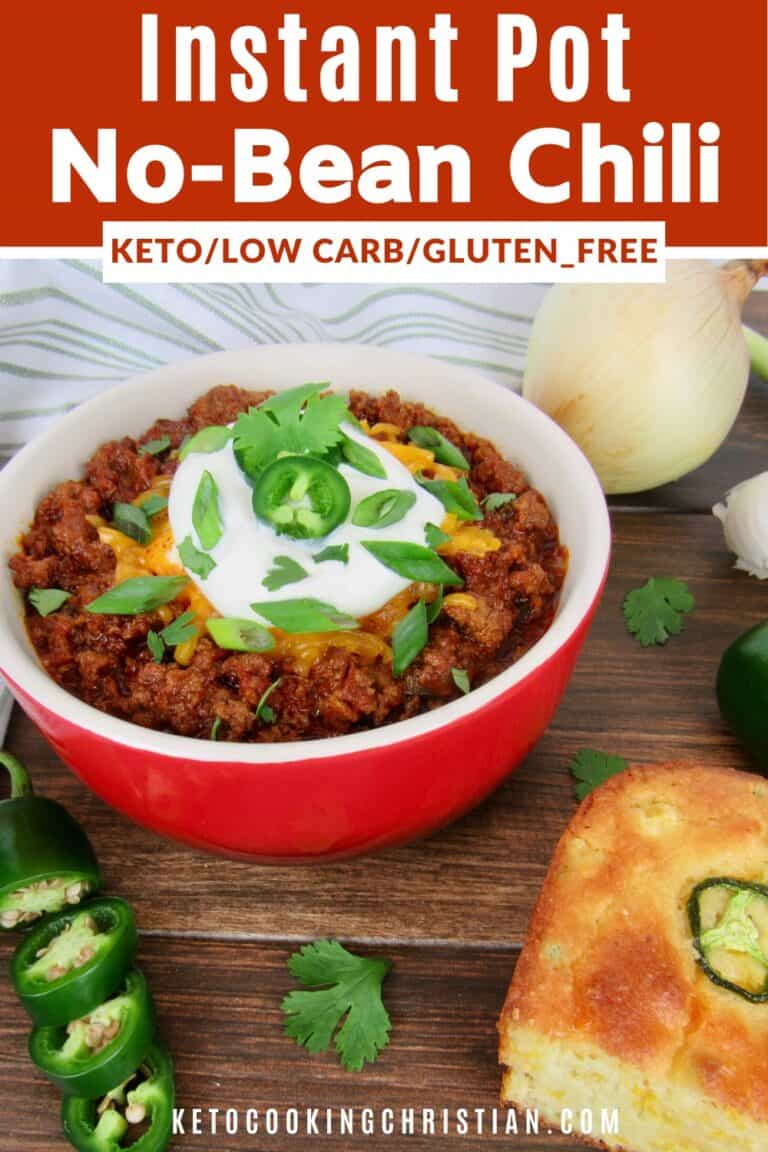 Keto Instant Pot No-Bean Chili - Keto Cooking Christian