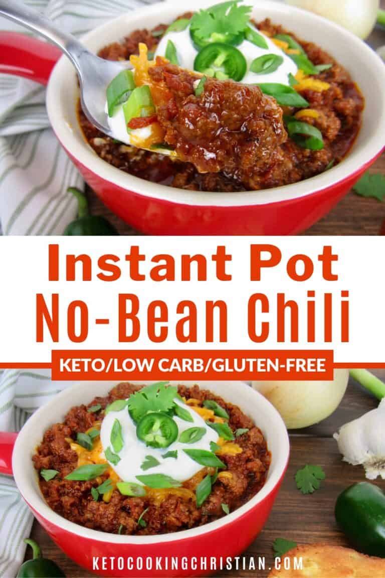Keto Instant Pot No-Bean Chili - Keto Cooking Christian