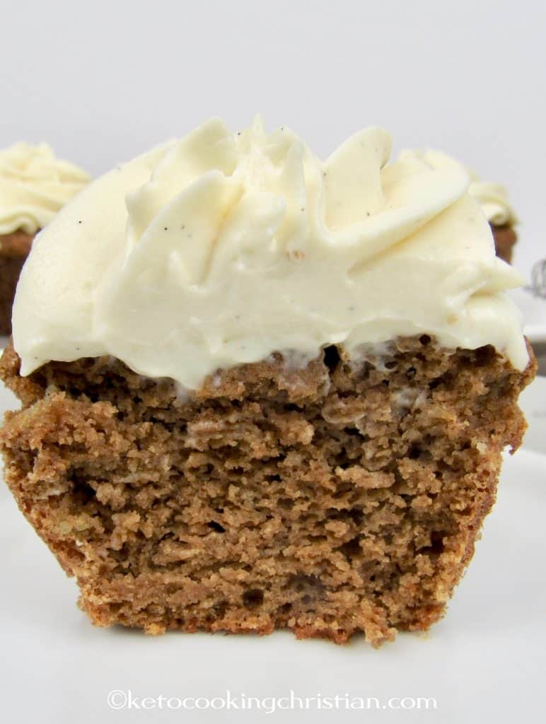 Gingerbread Cupcakes with Cream Cheese Frosting - Keto, Low Carb & Gluten Free