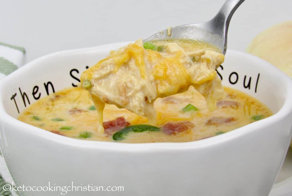 Jalapeño Popper Chicken Soup Keto/Low Carb Keto Cooking Christian