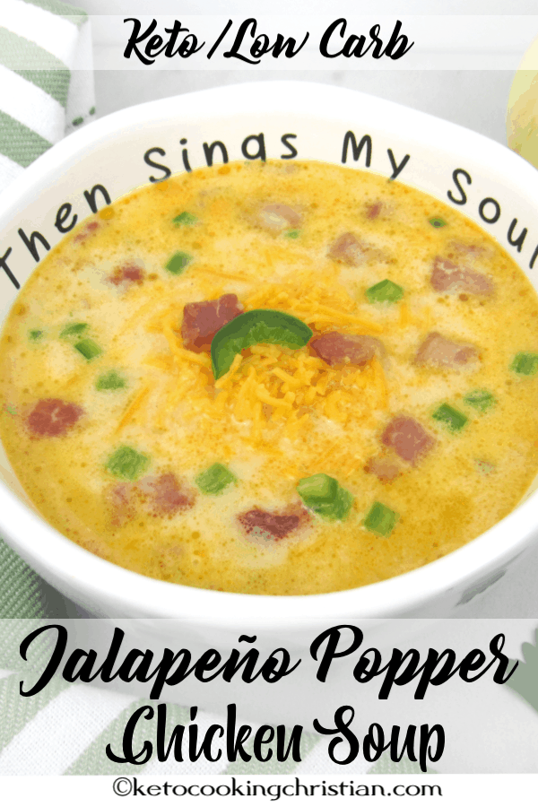 Jalapeño Popper Chicken Soup - Keto and Low Carb