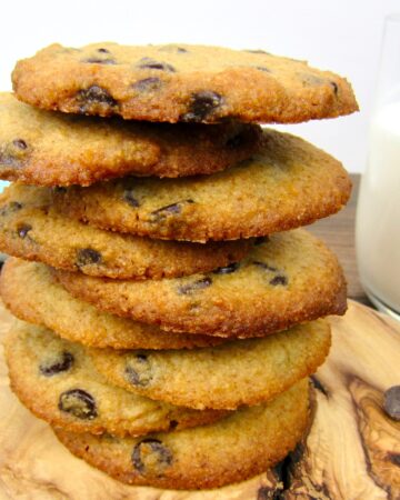 stack of chocolate chip cookies